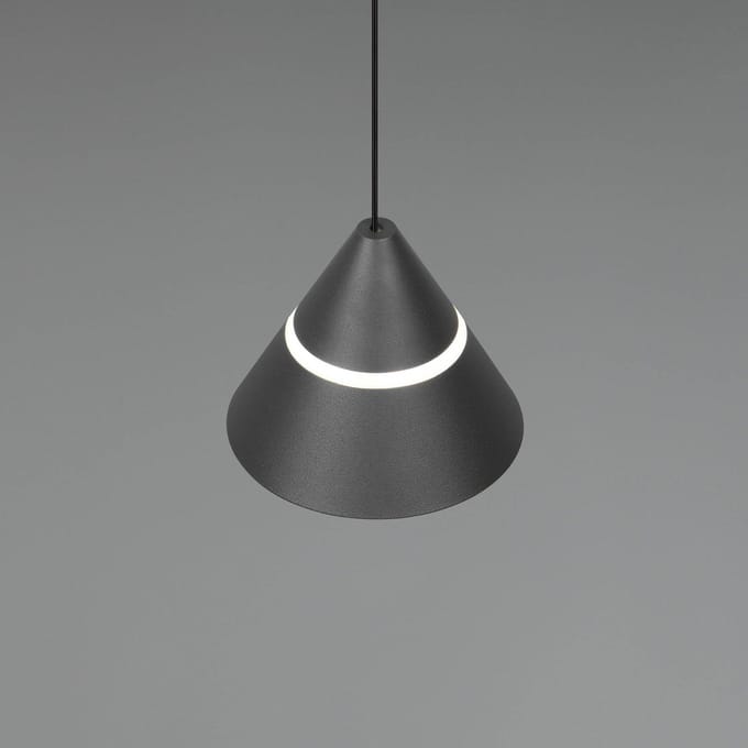 Trio Lighting LED hanglamp Romeo, Ø 14 cm, zwart, metaal, CCT