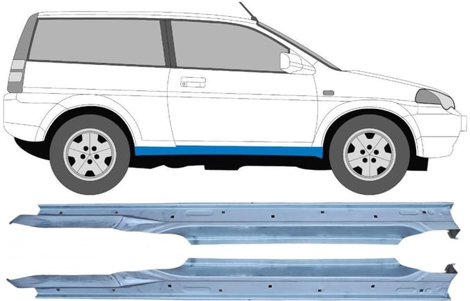 Volledige dorpel voor Honda HR-V 1999-2006 / Links + Rechts / Set