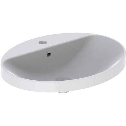 Geberit VariForm built-in washbasin 60 x 45 cm, oval, with tap hole bench 500.725.01.2