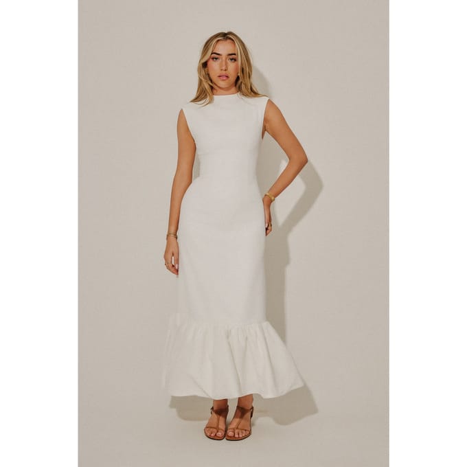 Odd Muse Sleeveless Midi Dress White Taglia: S | Abiti Midi Outlet | Donna | Bianco