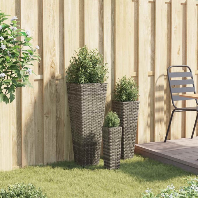 vidaXL Tuinset 3 st 30 x 30 x 80 cm Metaal
