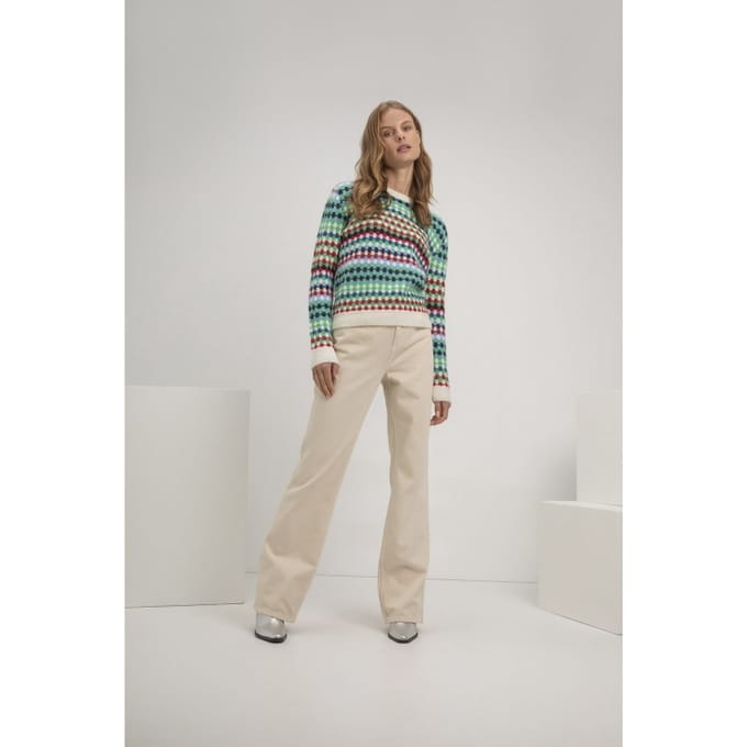 Josephine & Co Sandra Sweater Multi Colours Light Stripe Taglia: XL | Maglioni a maglia Outlet | Donna