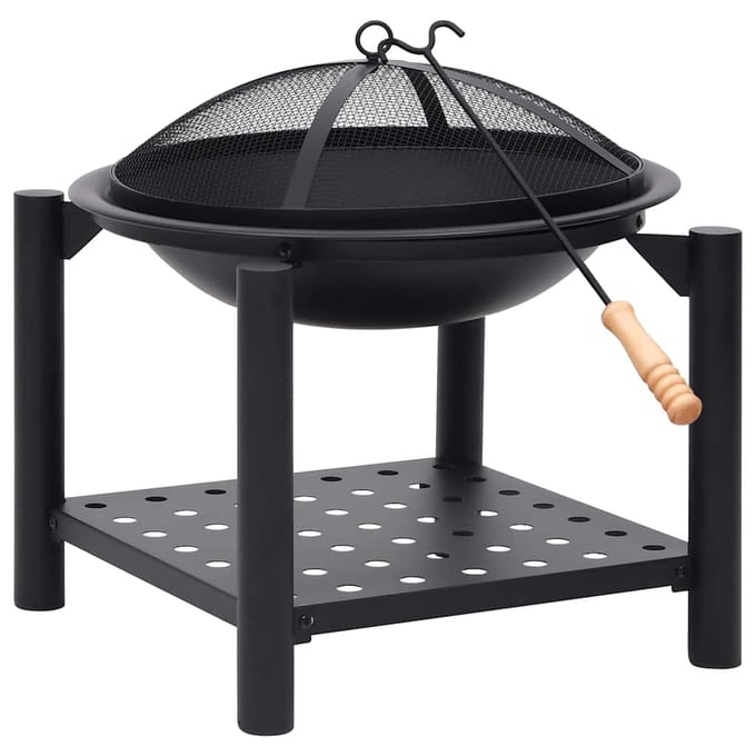 vidaXL - Vuurplaats - met - pook - 54x54x55 - cm - staal