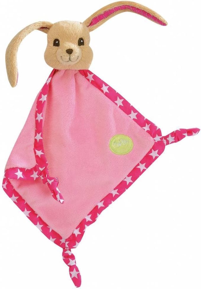 Knuffeldoekje konijn Pioupiou roze sterren