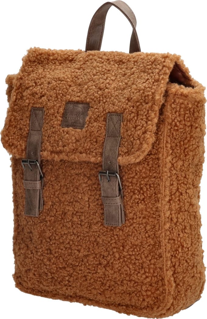 Beagles Navarra Rugzak Dames - Dagrugzak met verstelbare schouderband - Tas van Nylon en Polyester - Bruin