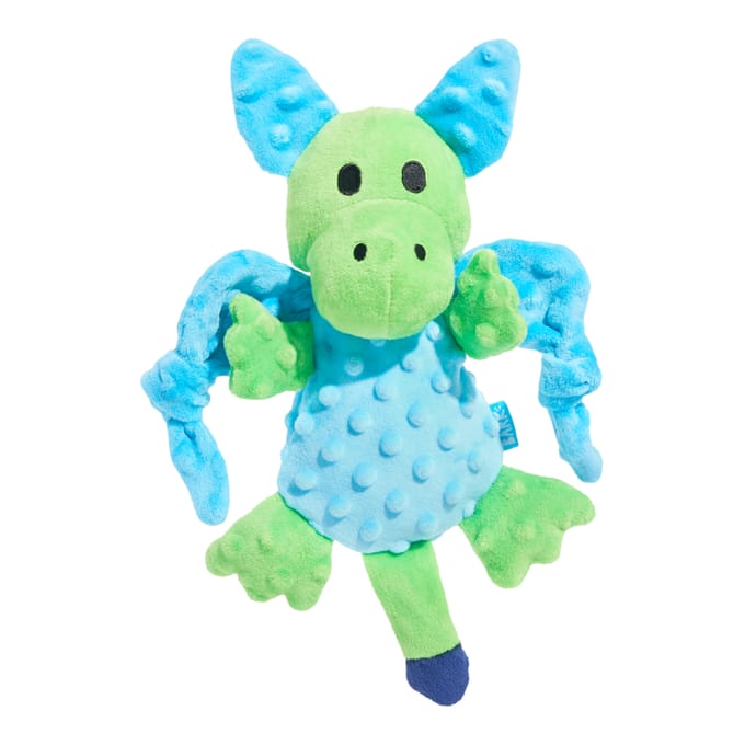 BARK - Humbert The Dragon Draak - Pluche - Blauw/Groen - 29X31X10 cm