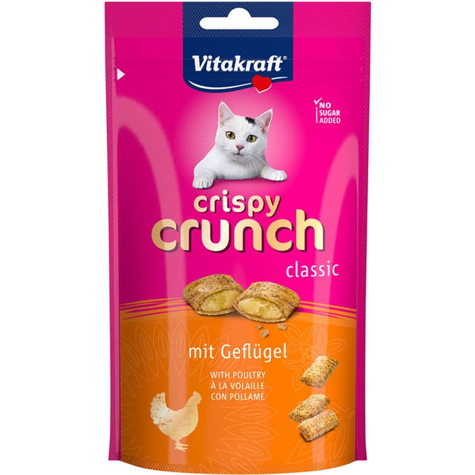60 g Vitakraft Crispy Crunch met gevogelte kattensnacks