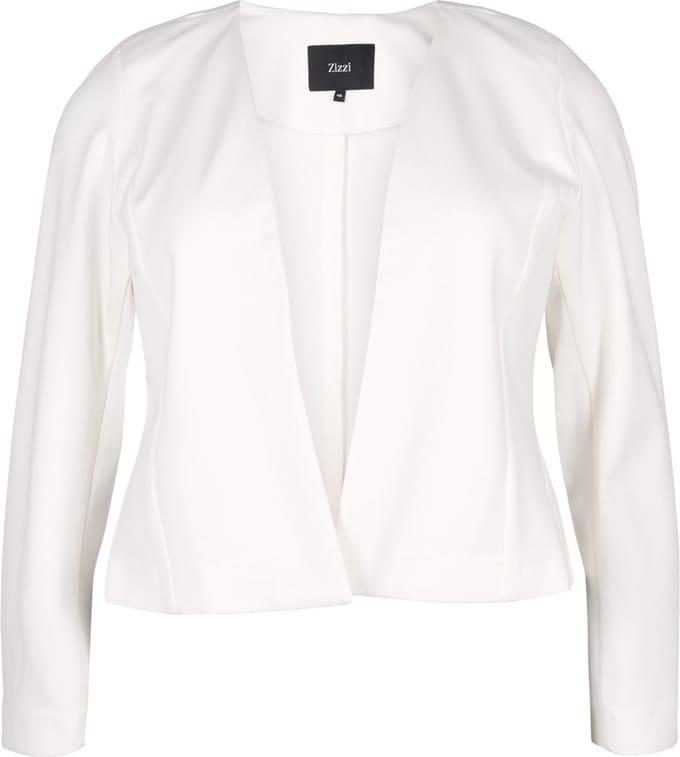 ZIZZI JMADDIE L/S SHORT BLAZER Dames Blazer - Off-white - Maat 46