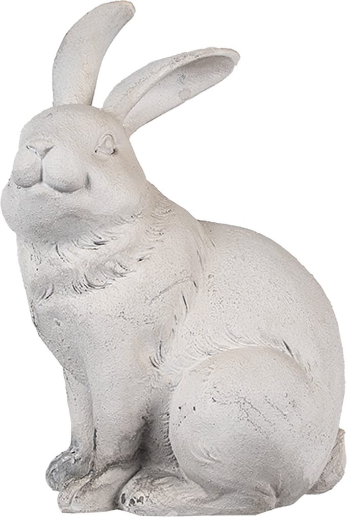 Clayre & Eef Beeld Konijn 21 cm Beige Polyresin