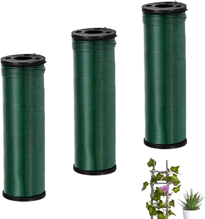Groene Binddraad voor Bloemen Wikkelen - Houten Staaf