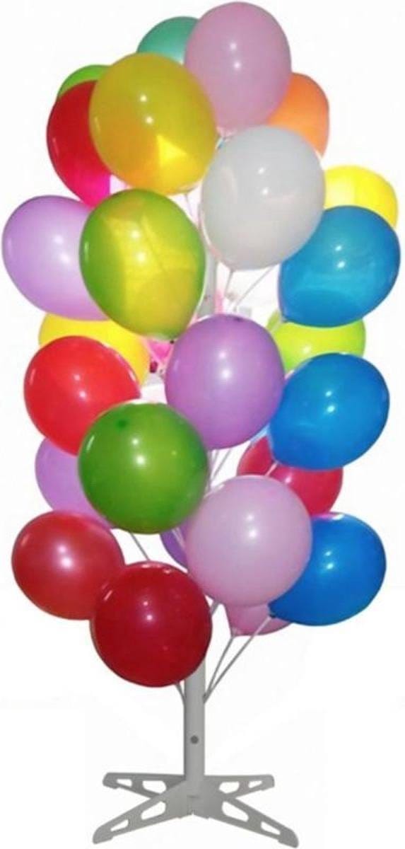 Ballonnenboom wit complete set incl ballonnen en stokjes