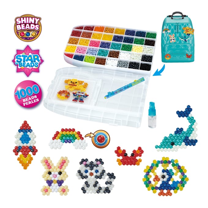 Aquabeads Luxe rugzak- complete set 1000 parels in 40 kleuren