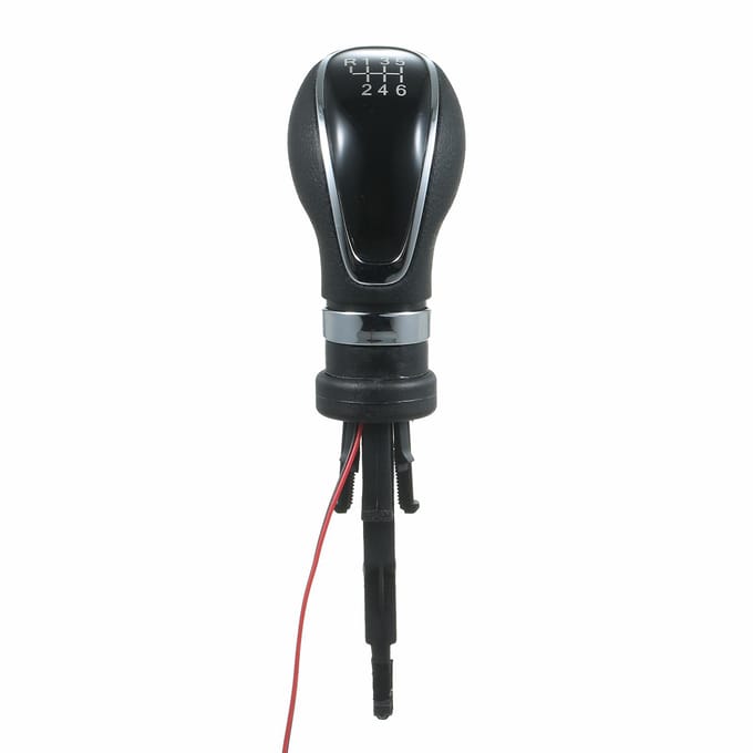 LED Auto Versnellingspookknop Handgeschakeld 6-versnellingen Kop Handgreep Pook 6 zwart