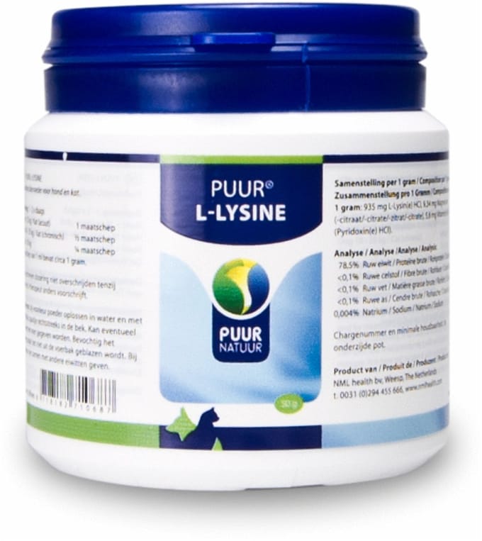 Puur l-lysine compleet voor hond en kat - 1 st à 50 gr