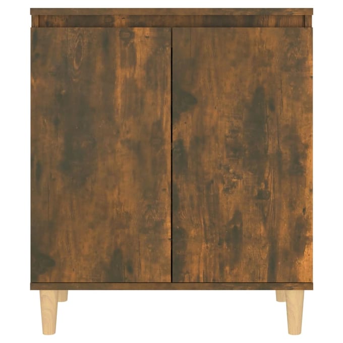 vidaXL - Dressoir - 60x35x70 - cm - bewerkt - hout - gerookt - eikenkleurig