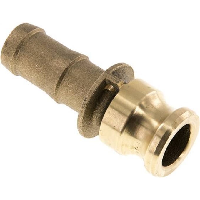 Camlock DN 25 (1'') Koppeling Messing met slangpilaar (25 mm) Type E MIL-C-27487