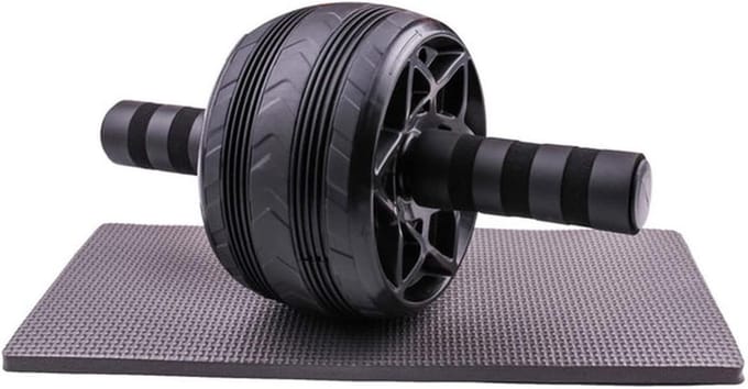 Buikspierroller - Core Trainer - Kracht Training - Lichtgewicht Duurzaam - 1000 Gram - Zwart