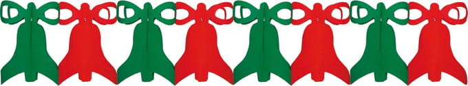 Kerstslinger met kerstklokken 3 meter