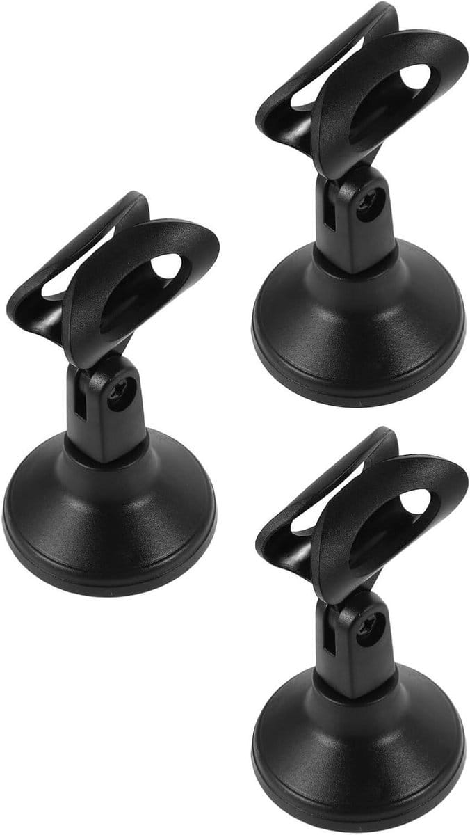 Microfoonstandaard Sets - Bureauhouder Klem - Opnemen Streamen - Stabiele Klem - 3 Sets - Zwart