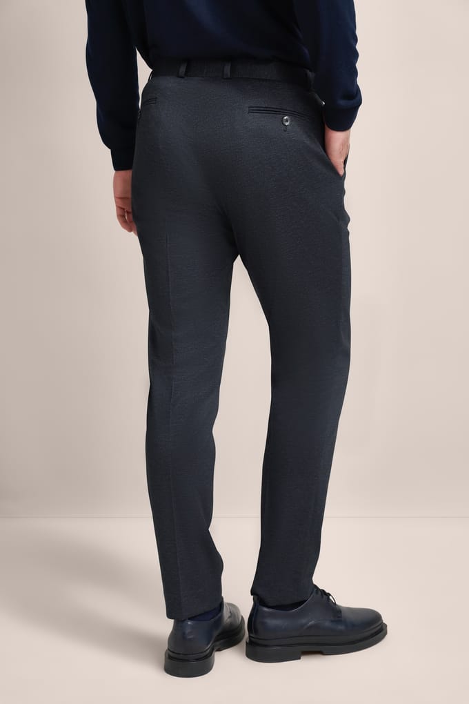 Bugatti Herren Geplooide broek met stretchfunctie