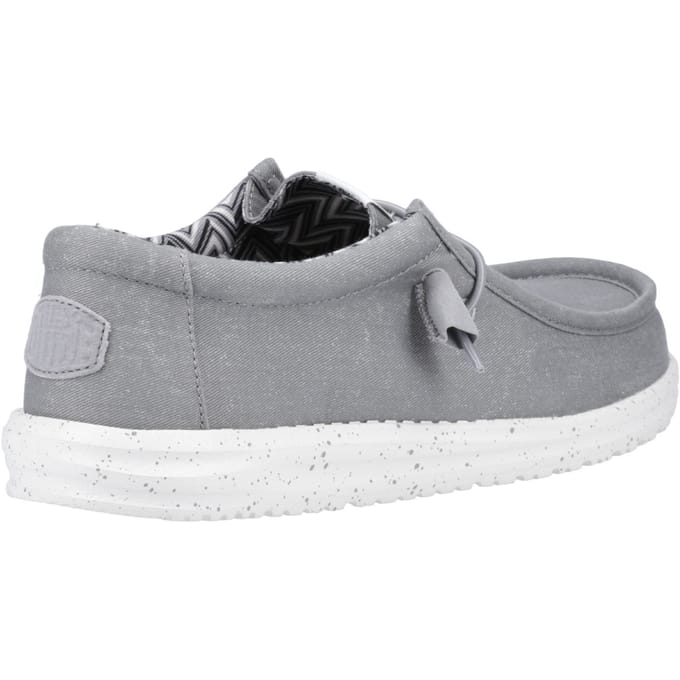HEYDUDE - Wally Canvas Heren Instappers Light Grey - Maat 45
