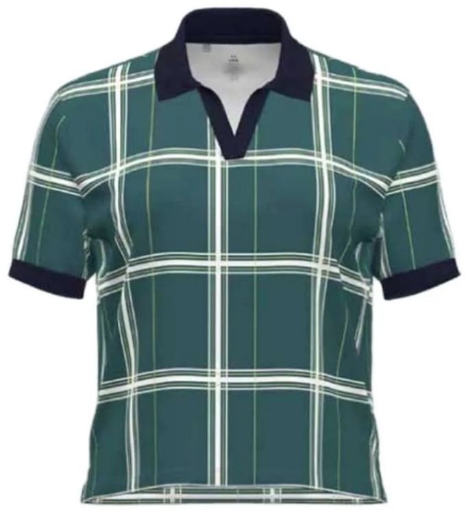 Armour Dry Johnny Collar Prt Polo-Rack Green - Midnight Navy