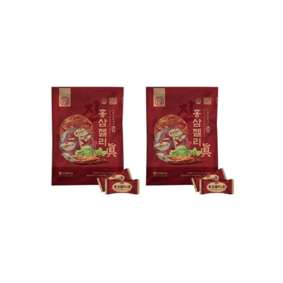 Hansamin Rode Ginseng Jelly Jin Gummy Candy, 200g (3 opties) 1PCS brown