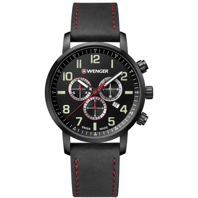 Wenger 01.1543.104 Heren Horloge Swiss-made 43mm 20 ATM