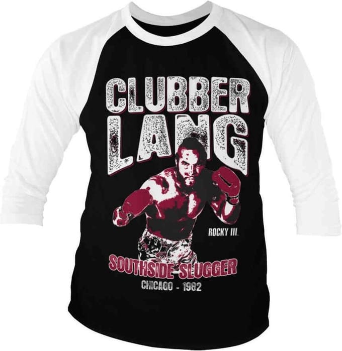 Rocky Raglan top -M- Clubber Lang Zwart/Wit