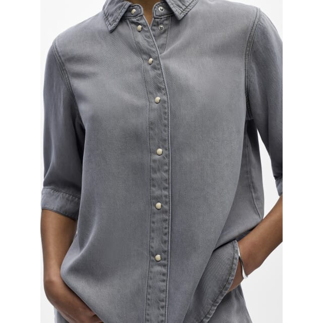 Object Objframe 2/4 Re Denim Top Dames - Jurken - Grijs - Maat M