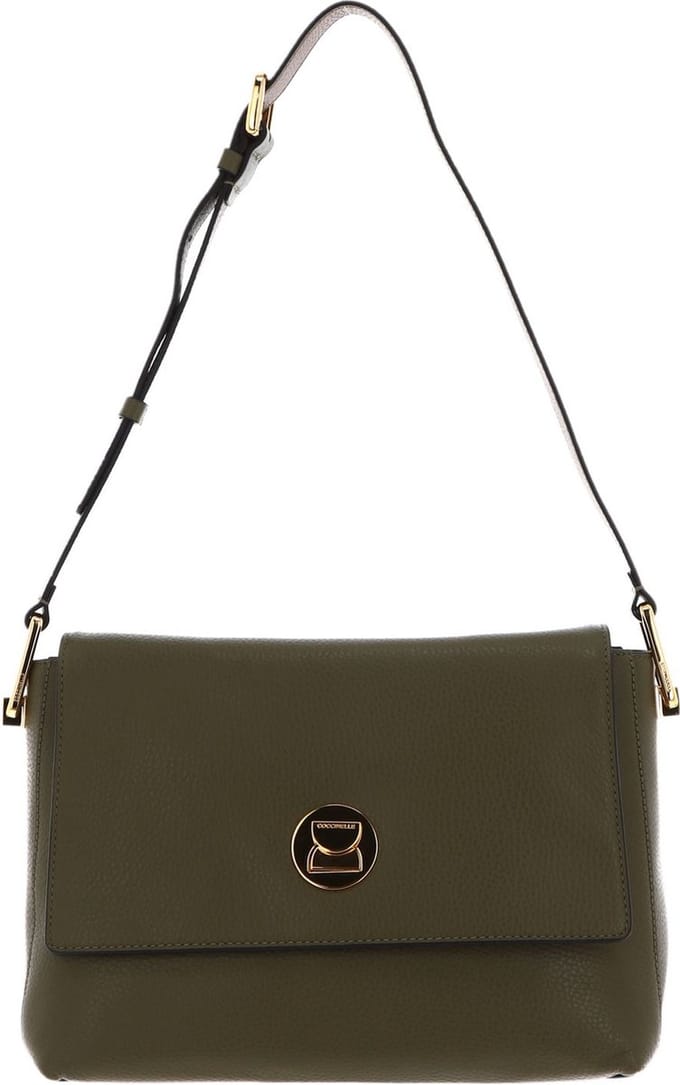 COCCINELLE Leren Schoudertas Liya Shoulderbag Loden / Brule Groene
