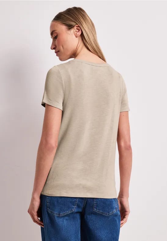Shirt met korte mouwen, ronde hals en print
