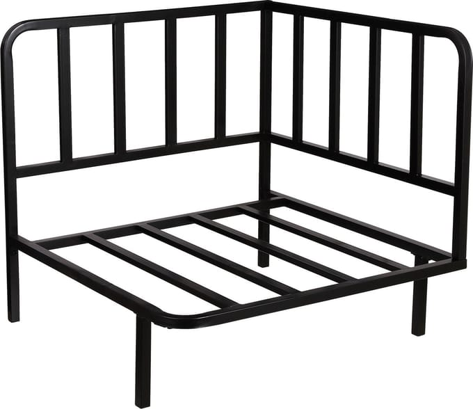 Mica Decorations Celo Loungebank Hoekelement – 83x83x78 cm – Zwart Metaal
