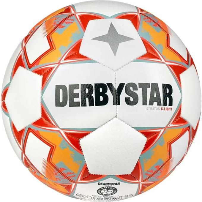 Derbystar Voetbal Stratos S-Light wit oranje grijs maat 3