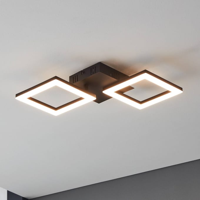 EGLO connect.z Paranday-Z Smart Plafondlamp - 47 cm - Zwart/Wit - Instelbaar wit licht - Dimbaar - Zigbee