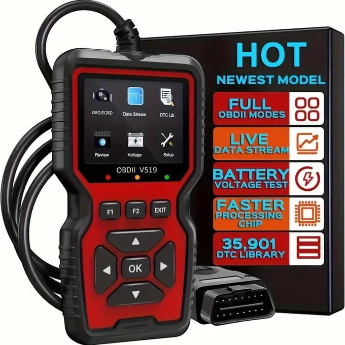V519 Universele Auto OBD II Diagnostische Scanner Auto Foutdetector Diagnostische Scanner zwart