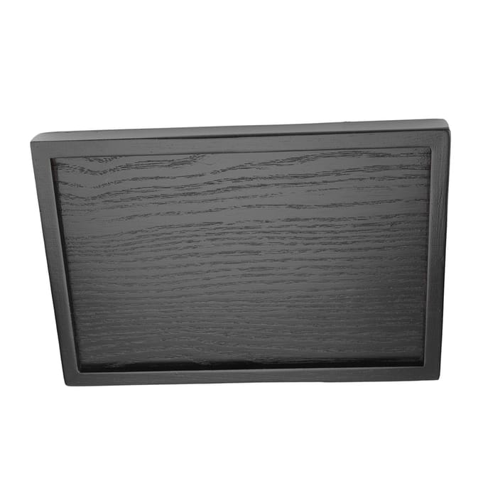 Plateau de Service Rectangulaire en Bois Massif pour Thé, Café, Collations, Repas, Assiette, Plateaux de Restaurant Type 1 gray