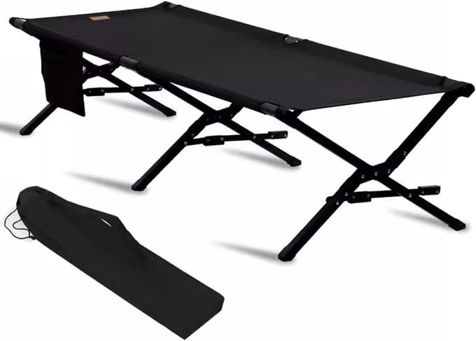 Campingbed - Slaapbed Vouwbed - Buiten Ontspannen - Stevig Stalen Frame - 200 lbs Draagvermogen - Kleur 3