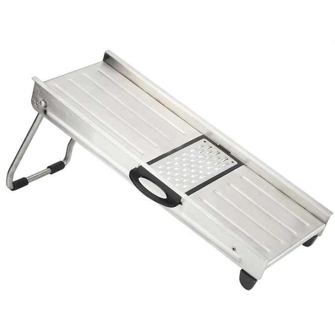 Multifunctionele RVS Professionele Groente-Aardappel Snijder Rasper met 4 Bladen gray