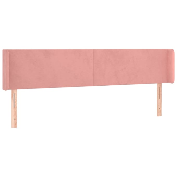 vidaXL - Hoofdbord - LED - 203x16x78/88 - cm - fluweel - roze