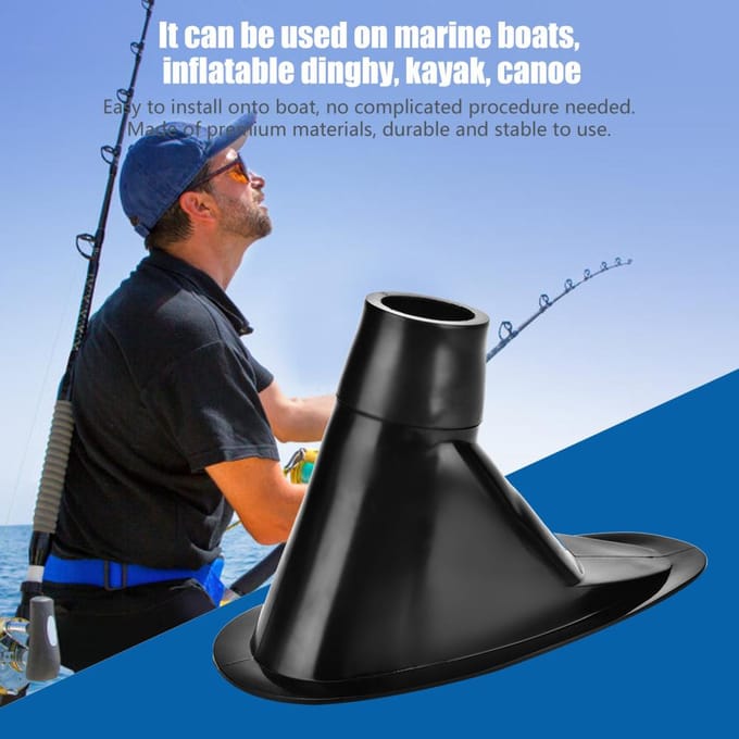 Duurzame Hengelhouder Stand Beugel voor Boot Kajak Kano Tackle Accessoire(Zwart) zwart