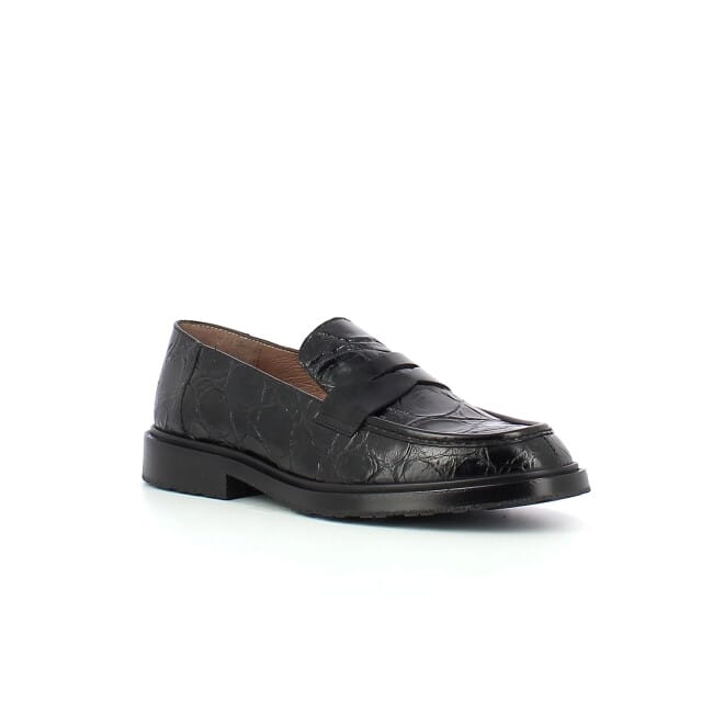 Wonders Ned - dames moccasin - Zwart - maat 35 (EU) 2 (UK)