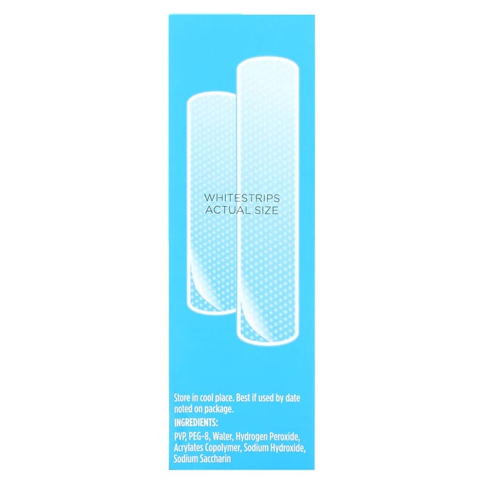 Crest, 3D Whitestrips, Tandenbleekset, Zichtbaar Wit, 20 Strips blue