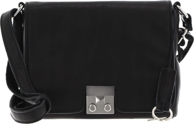 FREDsBRUDER Leren Schoudertas Treasure Crossbag Black Zwart