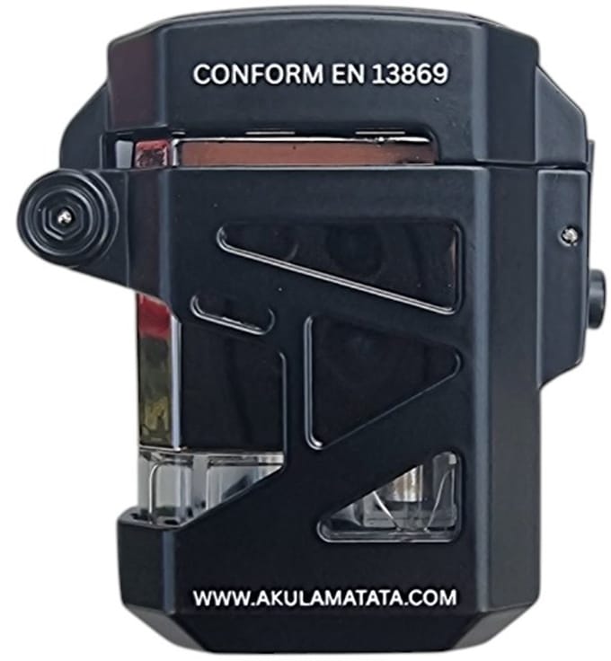 AKULAMATATA LumaFlare Windproof Jet Flame Lighter with Multicolor LED Light