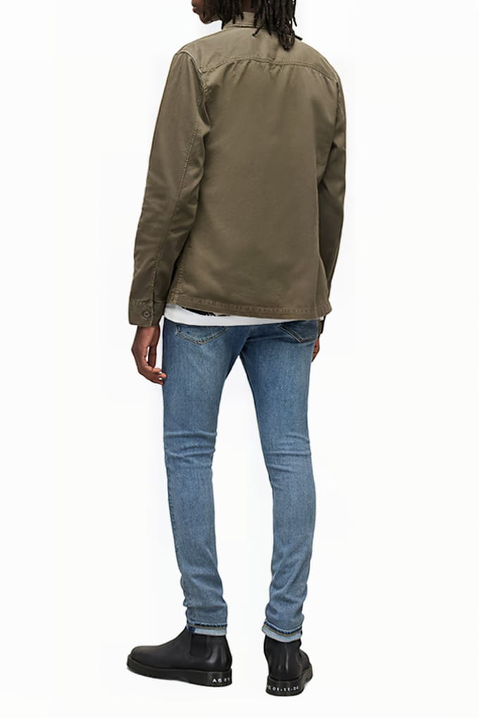 AllSaints Cigarette Light Indigo Maat: W38L30 | Slim Jeans Outlet | Heren | Blauw