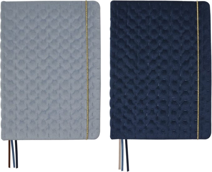 Kangaro notitieboek - Natural Beauty - A5 - 2 stuks - lijn - fluweel