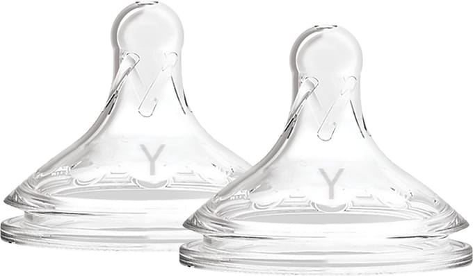 Dr. Brown's Options+ Flesspeen - Y-speen - Brede halsfles - 2 stuks