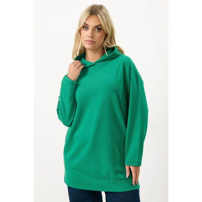 Yours Groene Hoodie Met Naaddetail Size 50-52