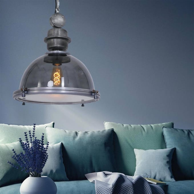 Steinhauer Bikkel - hanglamp met glazen lampenkap